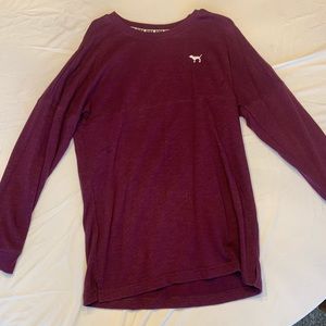 PINK brand burgundy crewneck